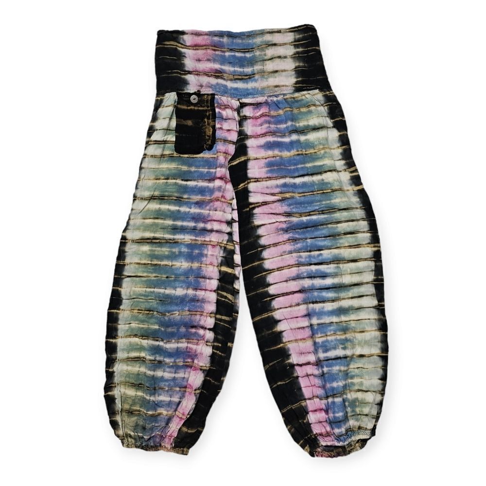 Earthbound‎ Colorful Tye Dye Wide Leg Lightweight Pants Women's Size Small